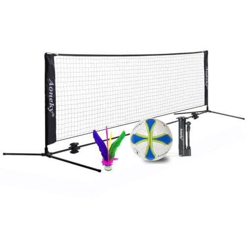 Aoneky 6.8ft Portable Soccer Tennis Set with Shuttlecock - Soccer Volley Set with Net and Ball - A Game Where Soccer Meets Tennis and Badminton | Amazon (US)
