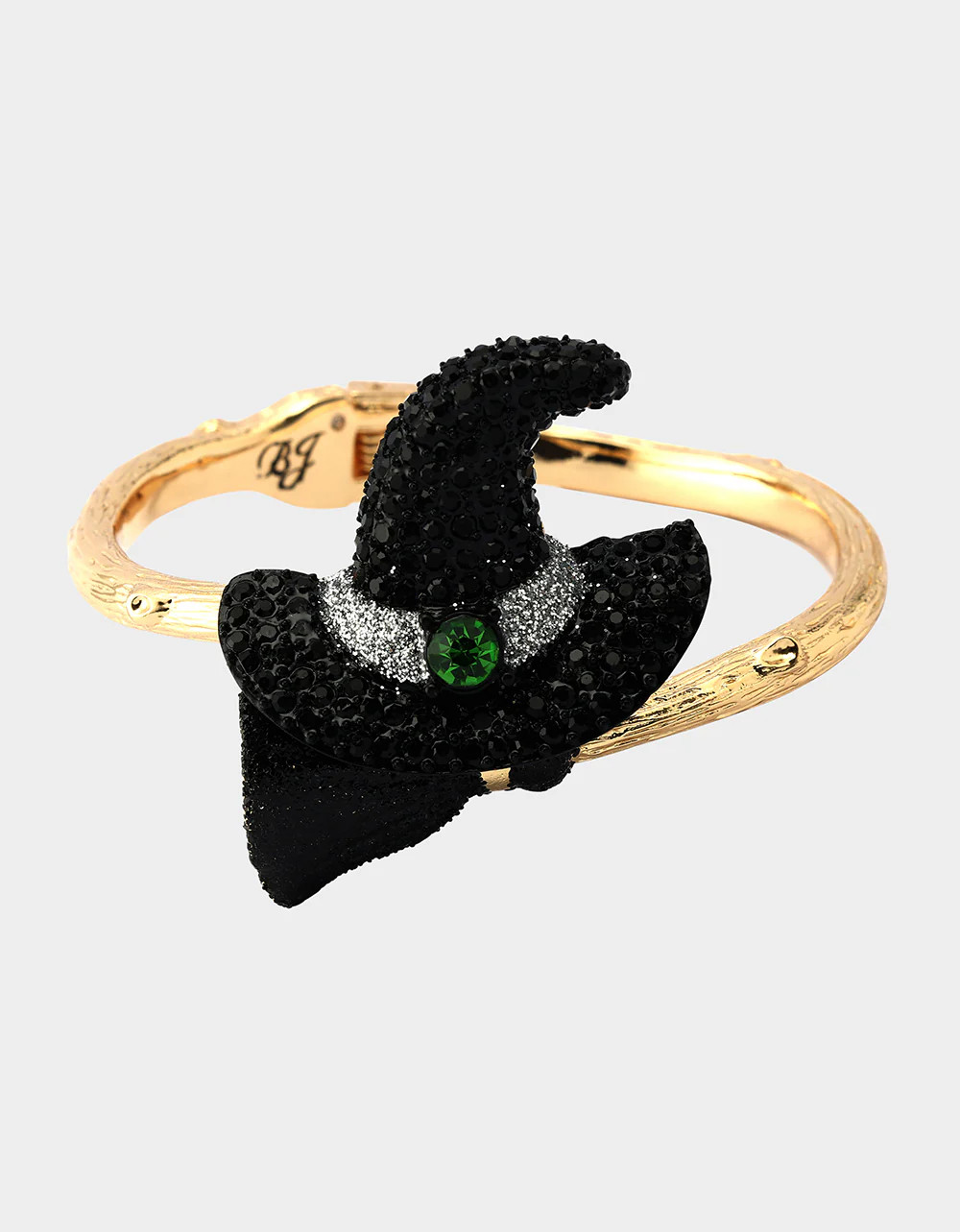 WITCH HAT HINGE BANGLE BLACK Women's Halloween-Themed Witch Hat Hinge Bangle Bracelet | Betsey Johnson
