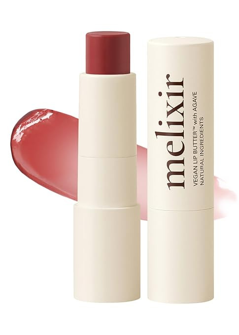 Melixir Vegan Lip Butter #02 Nude Crumble(Tinted) (+11 more colors), Bee Free, Petrolatum Free, D... | Amazon (US)