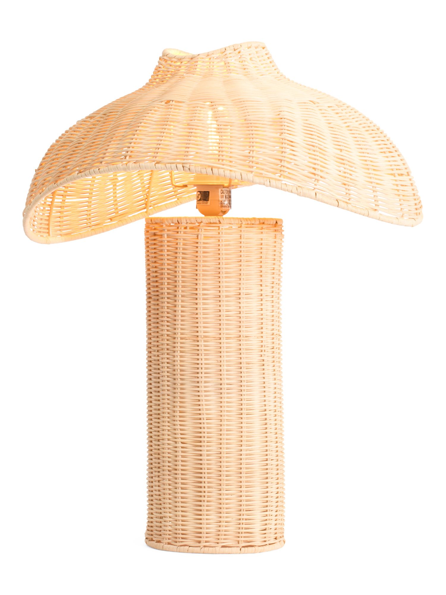 22in Ouen Woven Rattan Mushroom Lamp | Bedroom | Marshalls | Marshalls