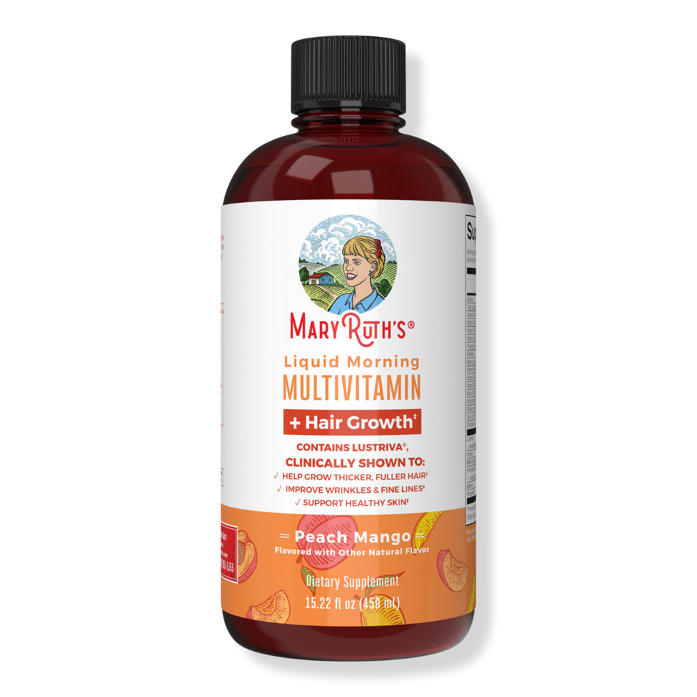 MaryRuth's Liquid Morning Multivitamin + Hair Growth Peach Mango - 15.22 oz | Ulta