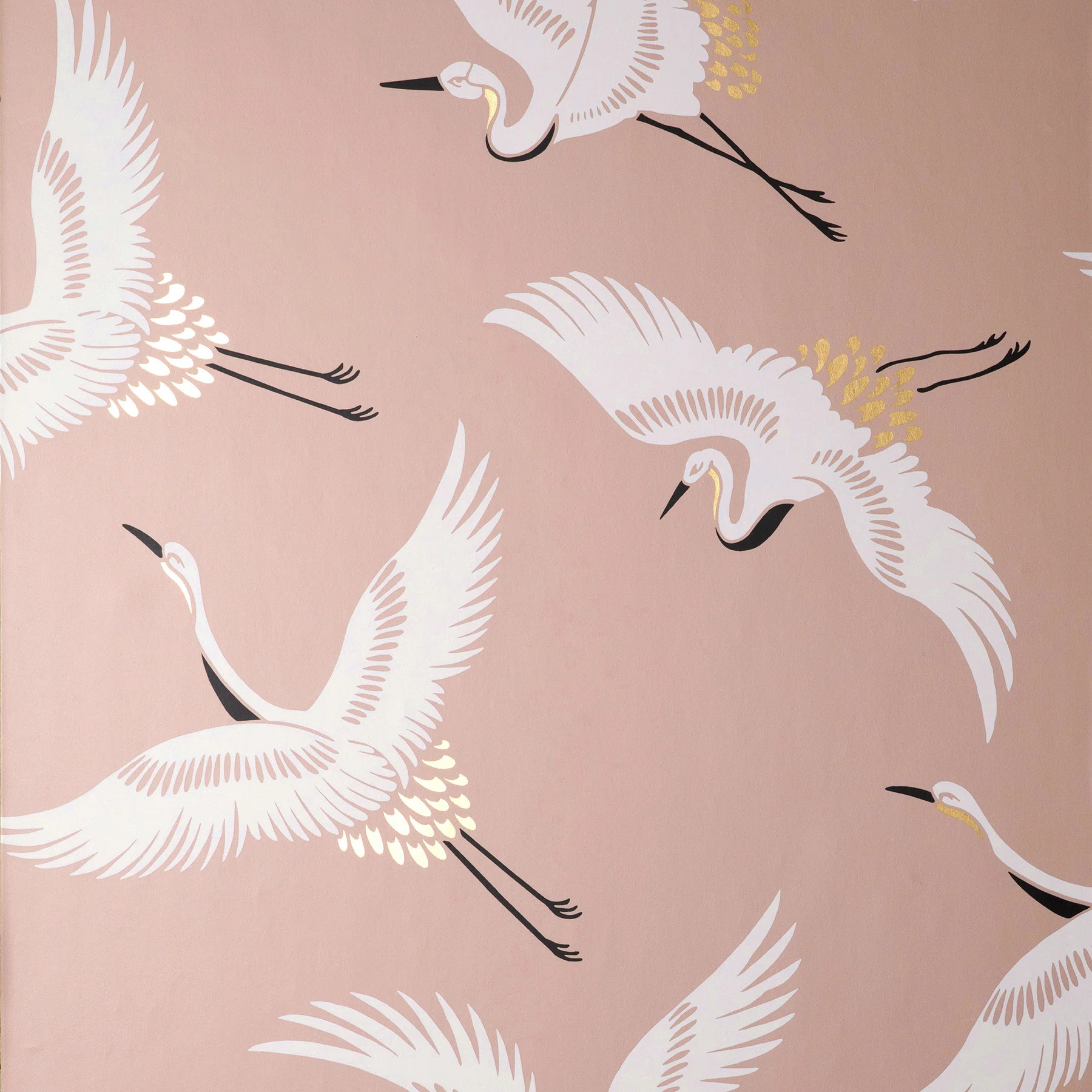 Cosette Blush Cranes Wallpaper | Wayfair North America
