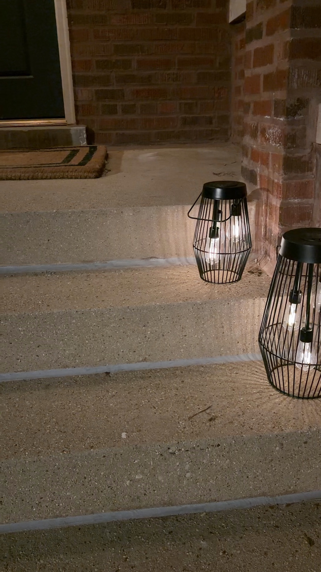 #ad #LowesPartner Our sad front porch is looking a little brighter as we wait for spring to come! I'm in love with these solar lanterns from @lowes . It's so cozy out here now. 

#LTKSeasonal #LTKhome #LTKfindsunder50