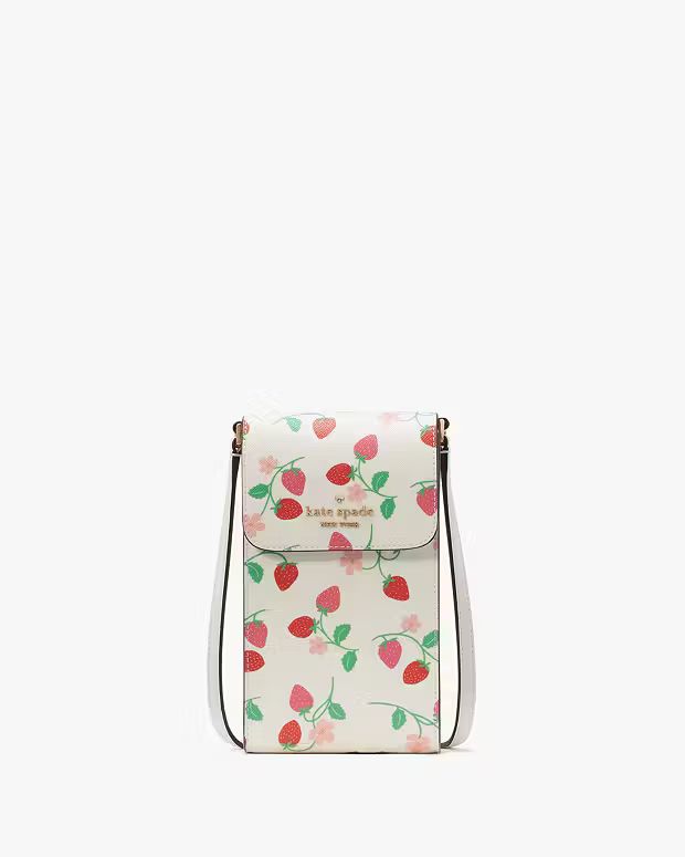 Strawberry Vine North South Phone Crossbody | Kate Spade Outlet