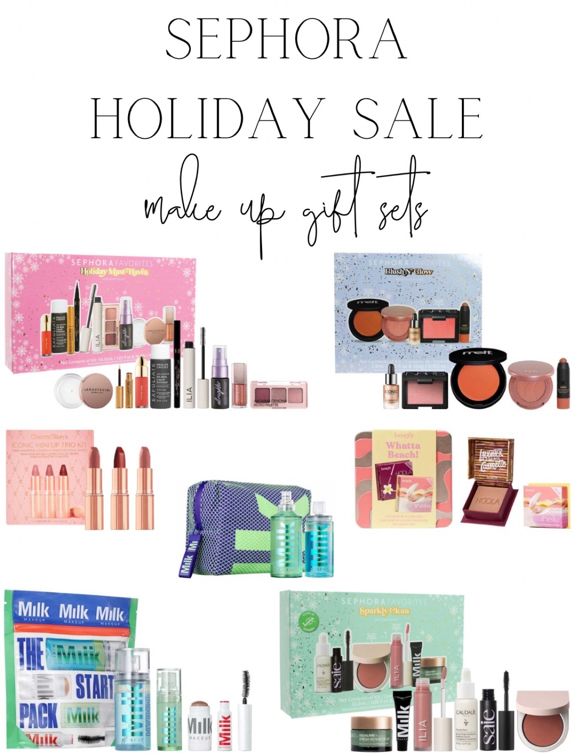 SEPHORA HOLIDAY SALE! Make Up gift sets! 
Sephora sale / make up / make up gift sets / LTK Holiday / Sephora 

#LTKsalealert #LTKHoliday #LTKbeauty