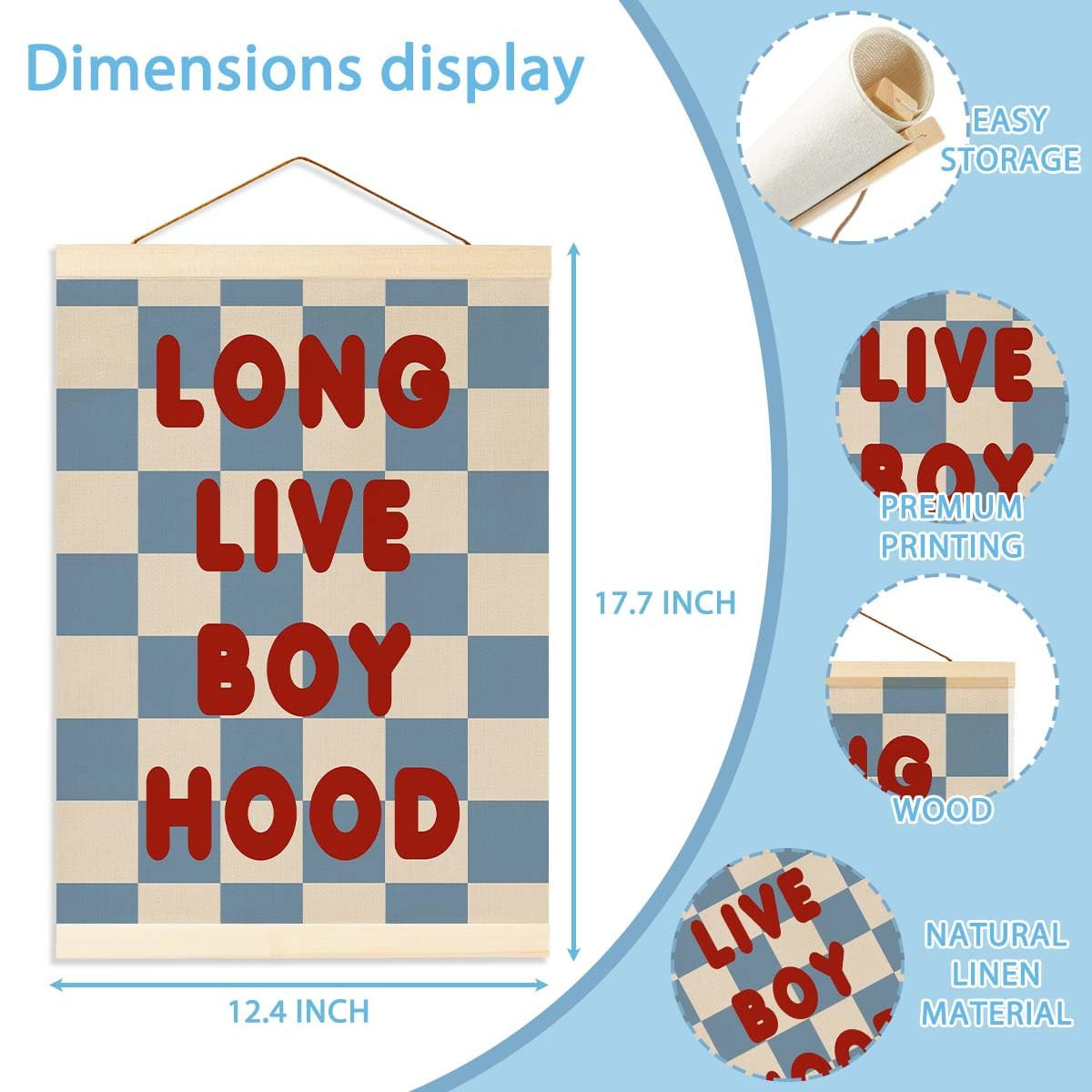 Long Live Boyhood Banner, Boys Room Decor, Vintage Nursery Wall Decor Boy, Toddler Boy Bedroom De... | Amazon (US)