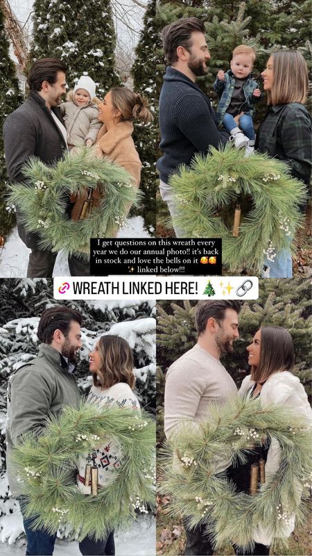 More annual photos with this wreath ✨🎄🙌🏼🥰 cannot wait to see this years! It will be the 7th year. Wreath is available and comes with the bells! 

Target home decor, target home, target wreath, target Christmas decor, Christmas wreath 

#LTKhome #LTKHoliday #LTKfindsunder50