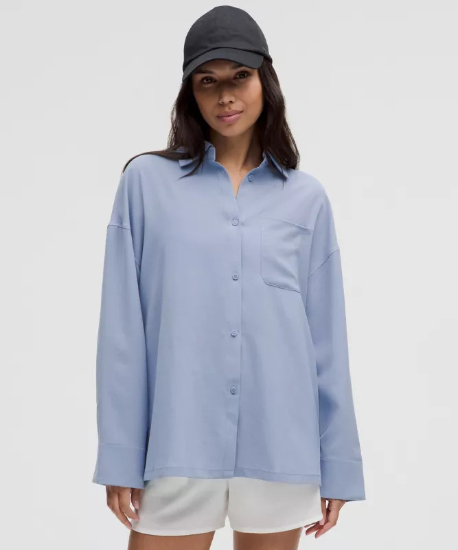 Light Woven Oversized Button-Up | lululemon (AU)