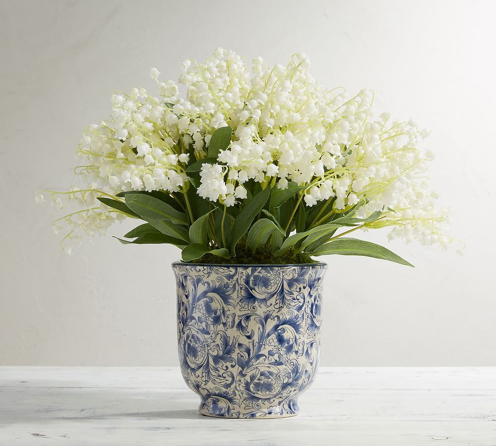 Faux Lily of the Valley in Pot | Pottery Barn (US)
