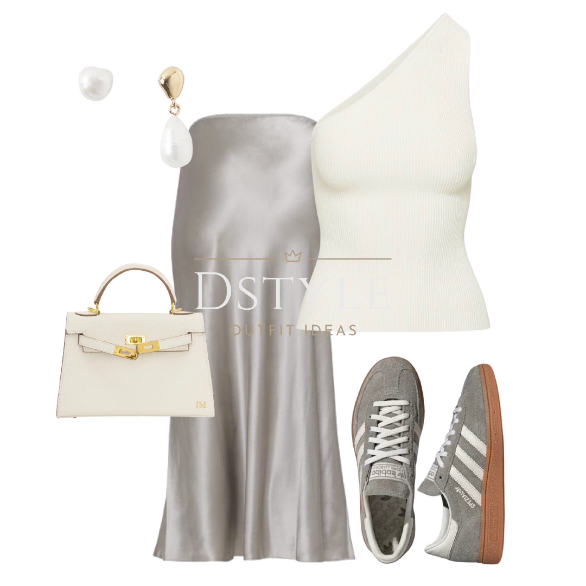 Sculpt knit top, silk skirt, matching Adidas Spezial, white leather handbag- enjoy 15% OFF with code: dstyle15
Summer outfit, chic style, ootd

#LTKShoeCrush #LTKStyleTip #LTKWorkwear