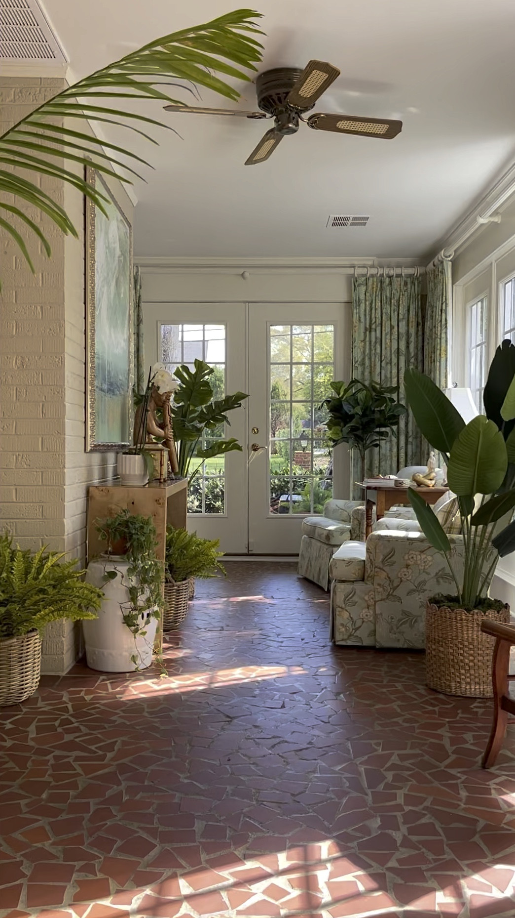 Happy Hump Day, friends! 🐫 If you’ve been watching my stories, you’ve witnessed the great outdoor glow-up happening at our place. This past weekend’s project? Giving our sunroom windows a much-needed bath. And let me tell you, the days of scrubbing them by hand are officially over. We stumbled upon this magical concoction that attaches right to your hose, transforming window cleaning from a chore into a 5-minute sprinkle fest. Seriously, it’s so easy, even your teenager won’t roll their eyes at doing it. 🚿💦 I’ve dropped a link in my stories for all the curious souls out there. Trust me, it’s a game-changer. Have you begun sprucing up your outdoor spaces? 🏡🌿☀️

To shop our sunroom and my favorite window cleaning solution, follow rachelrsimon on the free LTK app. Link in bio. 
.
.
.
#grannychicdecor #myupcountrystyle #betterhomeandgardens #greenandwhitedecor #goodhousekeeping #sunroomdecor #oldhomecharm #traditionalhomedecor #wallofwindows #mycollectedhome #timelesshome #thatsgoodhousekeeping #postitandsmile #thecottagejournal #traditionalhomemagazine #housebeautifulhome #springcleaningtips #vintagetile 

Sunroom | Vintage Home | Granny Chic Decor | Cleaning Solutions | Easy Chores | Spring Cleaning

#LTKstyletip #LTKVideo #LTKhome