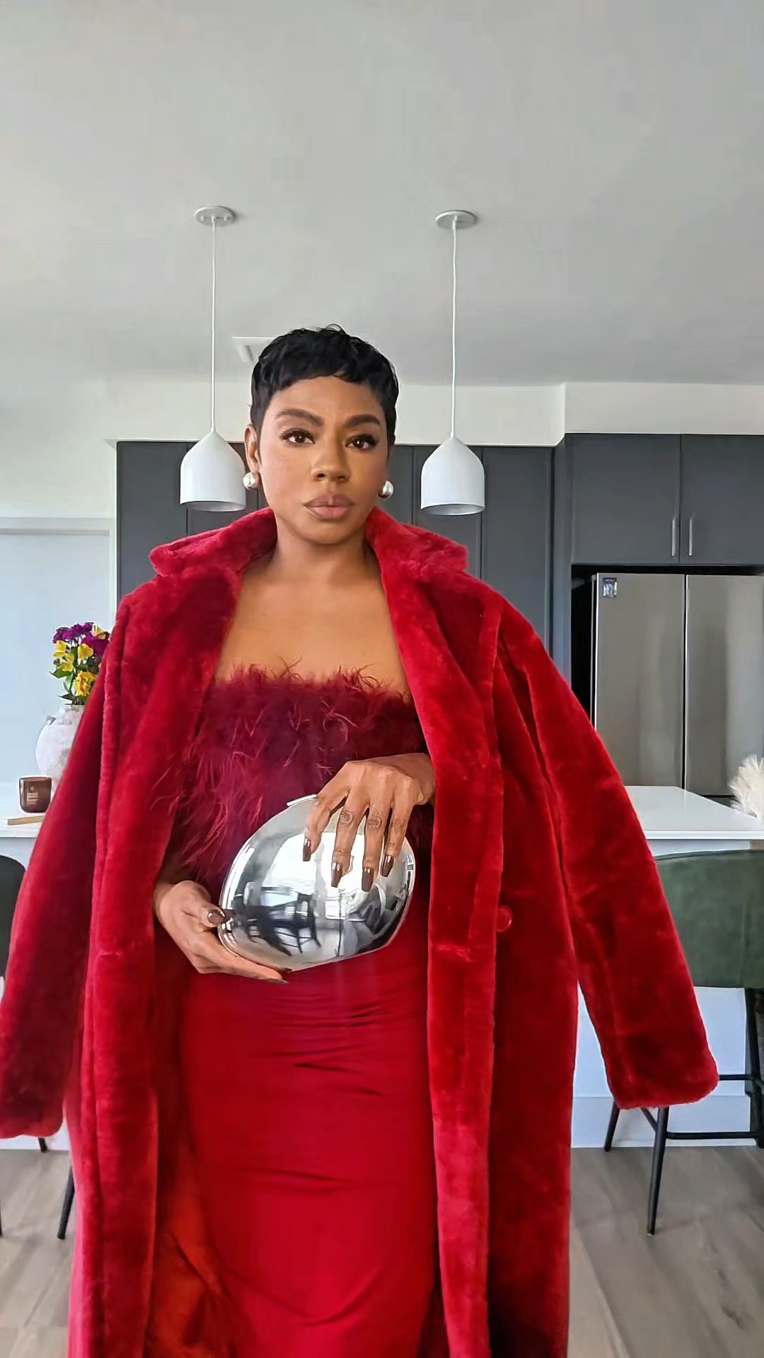 Luxury Valentine’s Day Outfit Idea | Red Fur Coat & Elegant DressClassy, elegant, luxury all-red Valentine’s Day outfit idea.I styled a faux fur red coat with a bodycon ruched skirt, feather bandeau top, and clear heels for a bold but polished look. This outfit is perfect for Valentine’s Day dinner, date night, girls’ night out, a birthday dinner, or any upscale evening event where you want to feel confident and unforgettable.Styling tip: Clear heels keep the look clean and elevated while letting the textures faux fur, ruching, and feathers do all the talking for a true luxury finish.

#LTKgrwm #LTKootd #LTKValentine