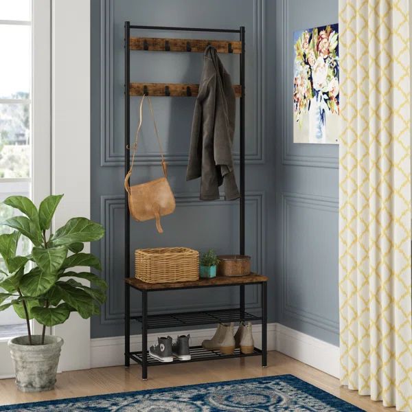 Parke Hall Tree with Bench and Shoe Storage | Wayfair Professional