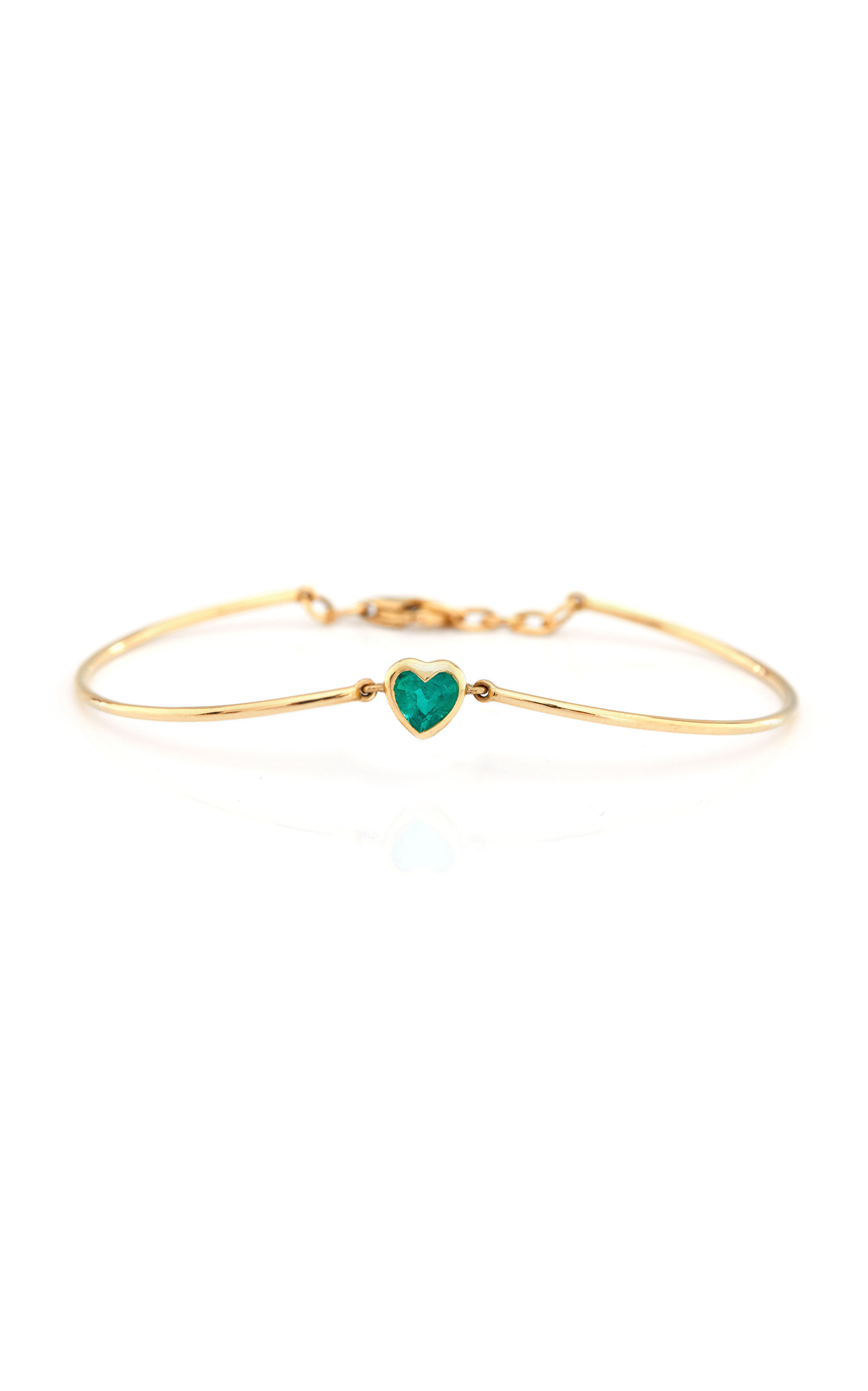 Heart 18K Yellow Gold Emerald Bracelet | Moda Operandi (Global)