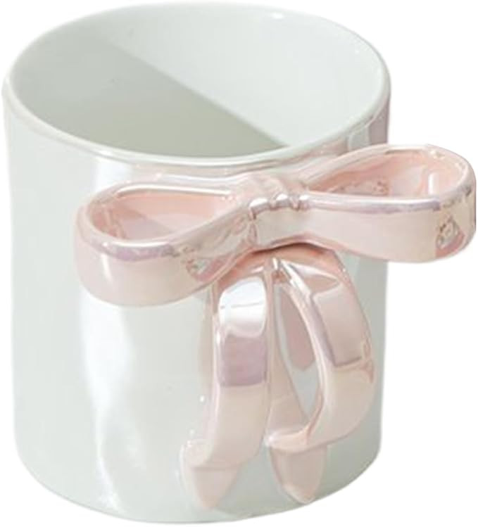 Bow Mug,Elegant Bow Cup with Ergonomic Grip | Large Capacity Kitchen Drinkware Accessories Elegan... | Amazon (UK)