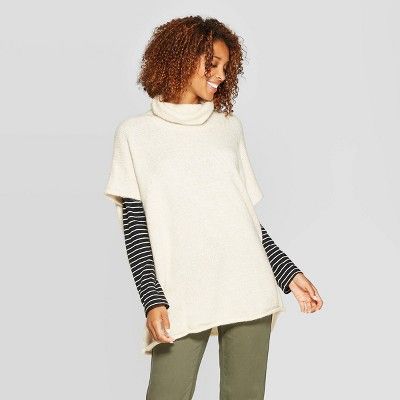 Women's Rolled Edge Poncho - Universal Thread™ | Target