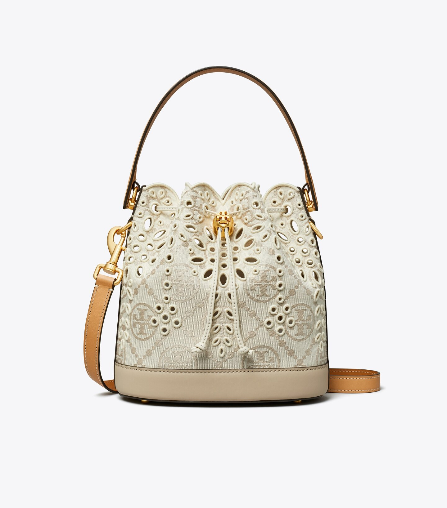 T MONOGRAM EYELET BUCKET BAG | Tory Burch (US)