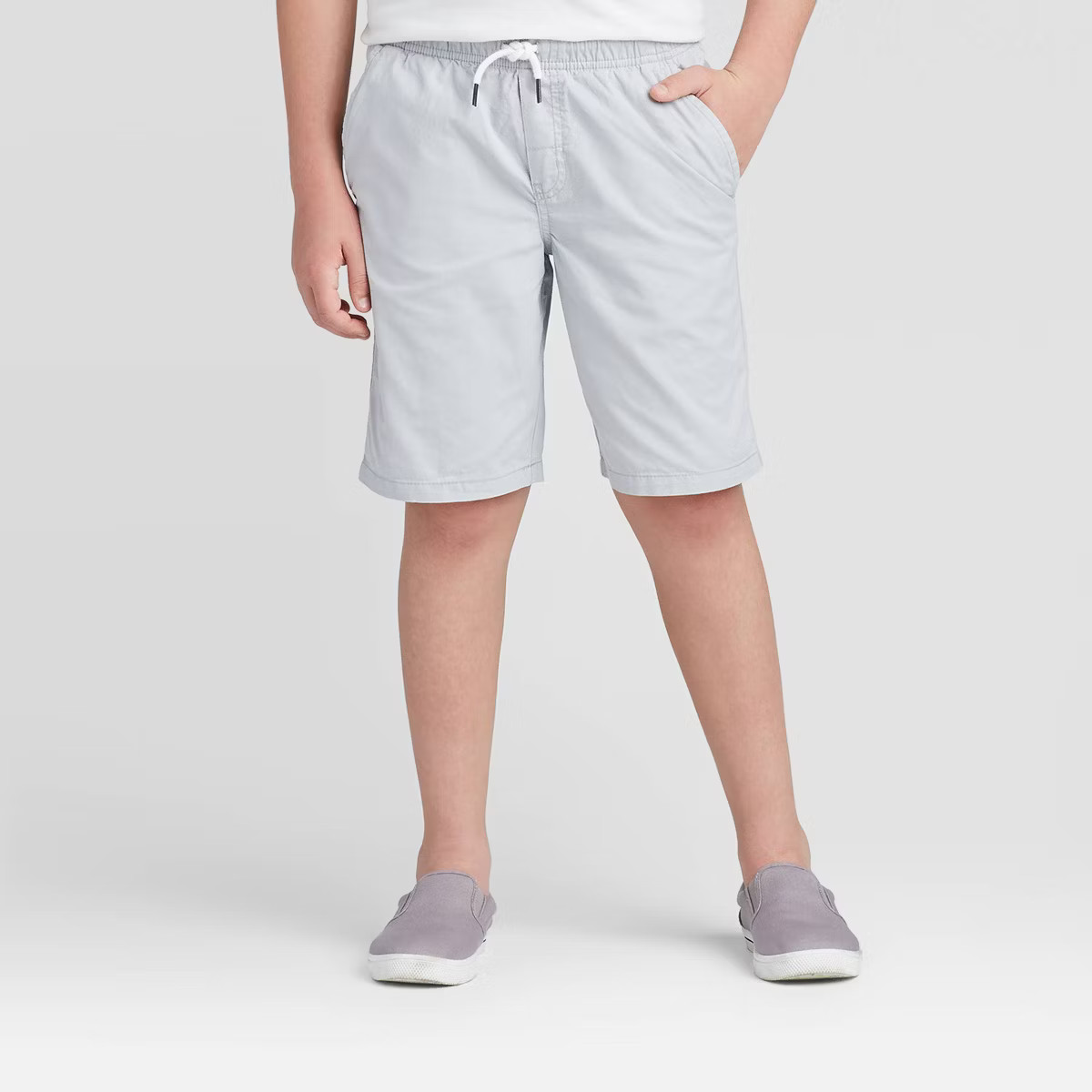 Boys' Playwear 'At the Knee' Pull-On Shorts - Cat & Jack™ Light Gray | Target