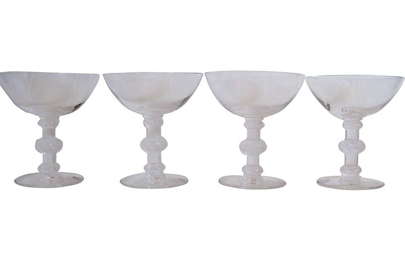 Lalique French Crystal Champagnes - Set of 4 - The Emporium Ltd. | One Kings Lane