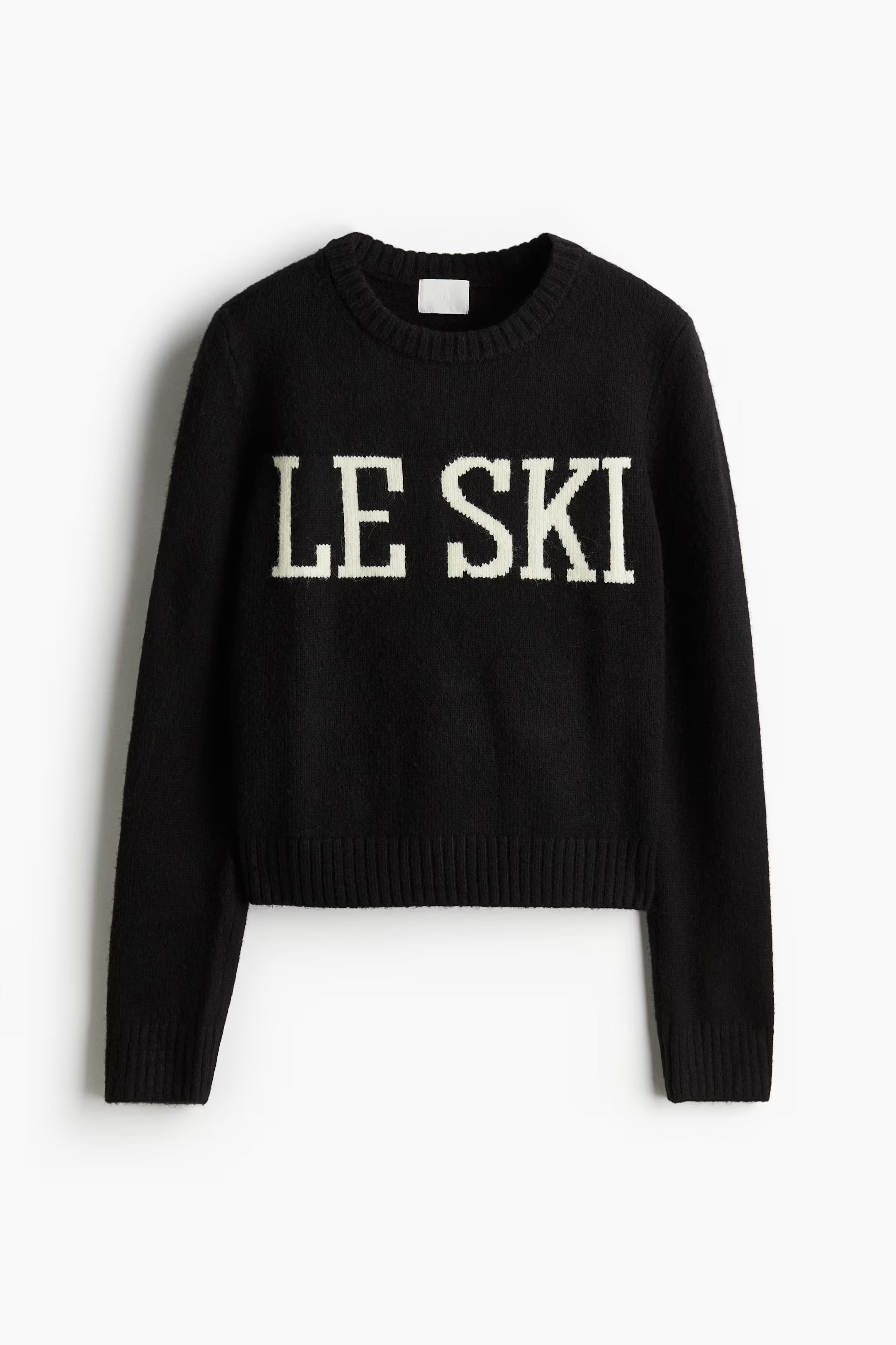Text-motif jumper - Black/Le Ski - Ladies | H&M US | H&M (US + CA)