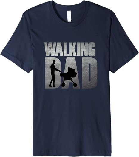Mens Funny Humorous Walking Dad Baby Fatherhood Premium T-Shirt | Amazon (US)