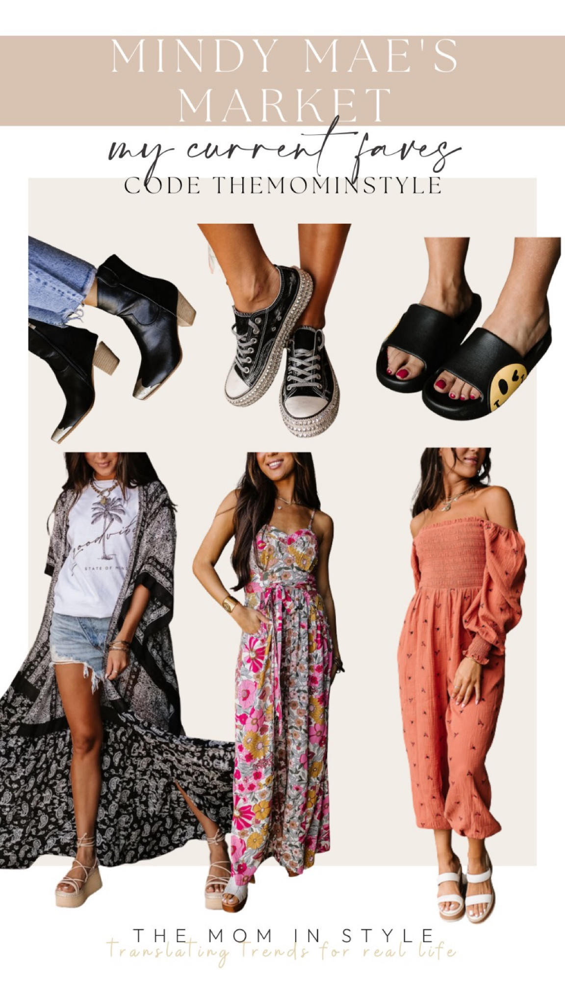 Mindy Mae's Market my current faves code THEMOMINSTYLE kimono jumpsuit nashville outfit contry concert outfit 

#LTKunder50 #LTKsalealert #LTKunder100