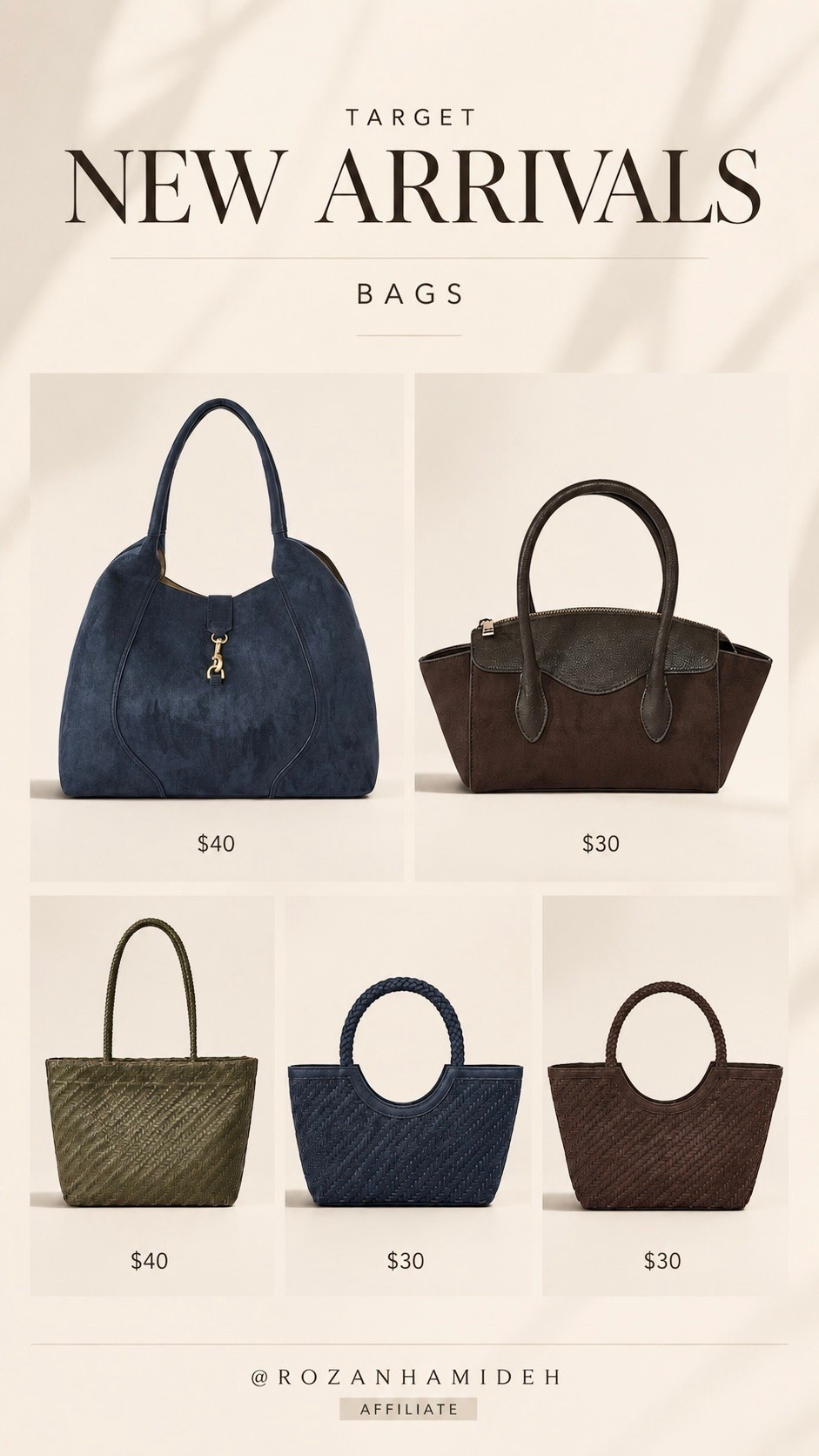 Target bags I’m loving lately 🤎 So many good everyday options, especially the woven styles for an easy fall transition.

#TargetStyle #TargetFinds #TargetFashion #BagFinds #LTKFinds