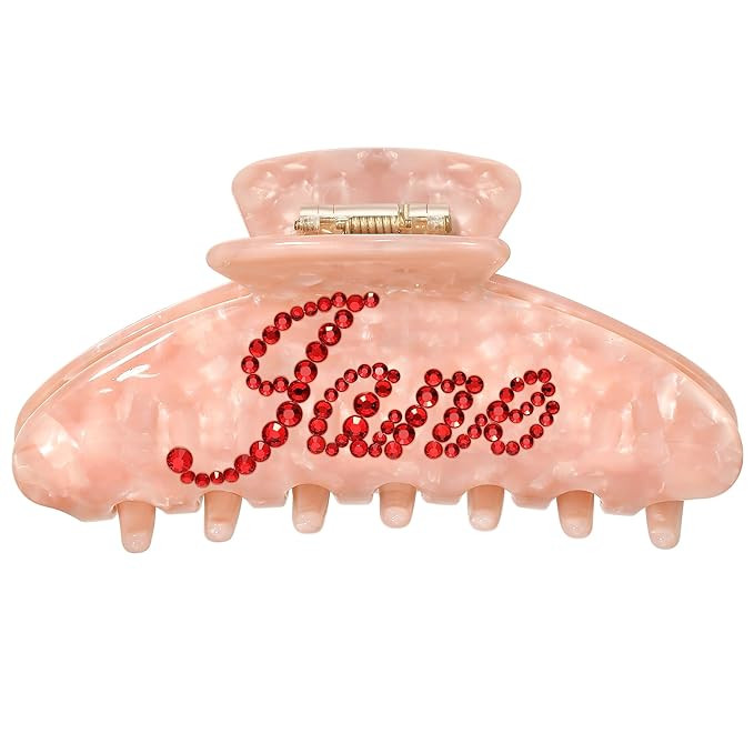 Pink Hair Clips Banana Claw Clips 4 Inch Nonslip Large Claw Clip for Women Thin Hair,y2k Accessor... | Amazon (US)