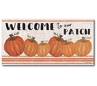 Courtside Market Welcome to our patch 12x24 Canvas Wall Art | QVC