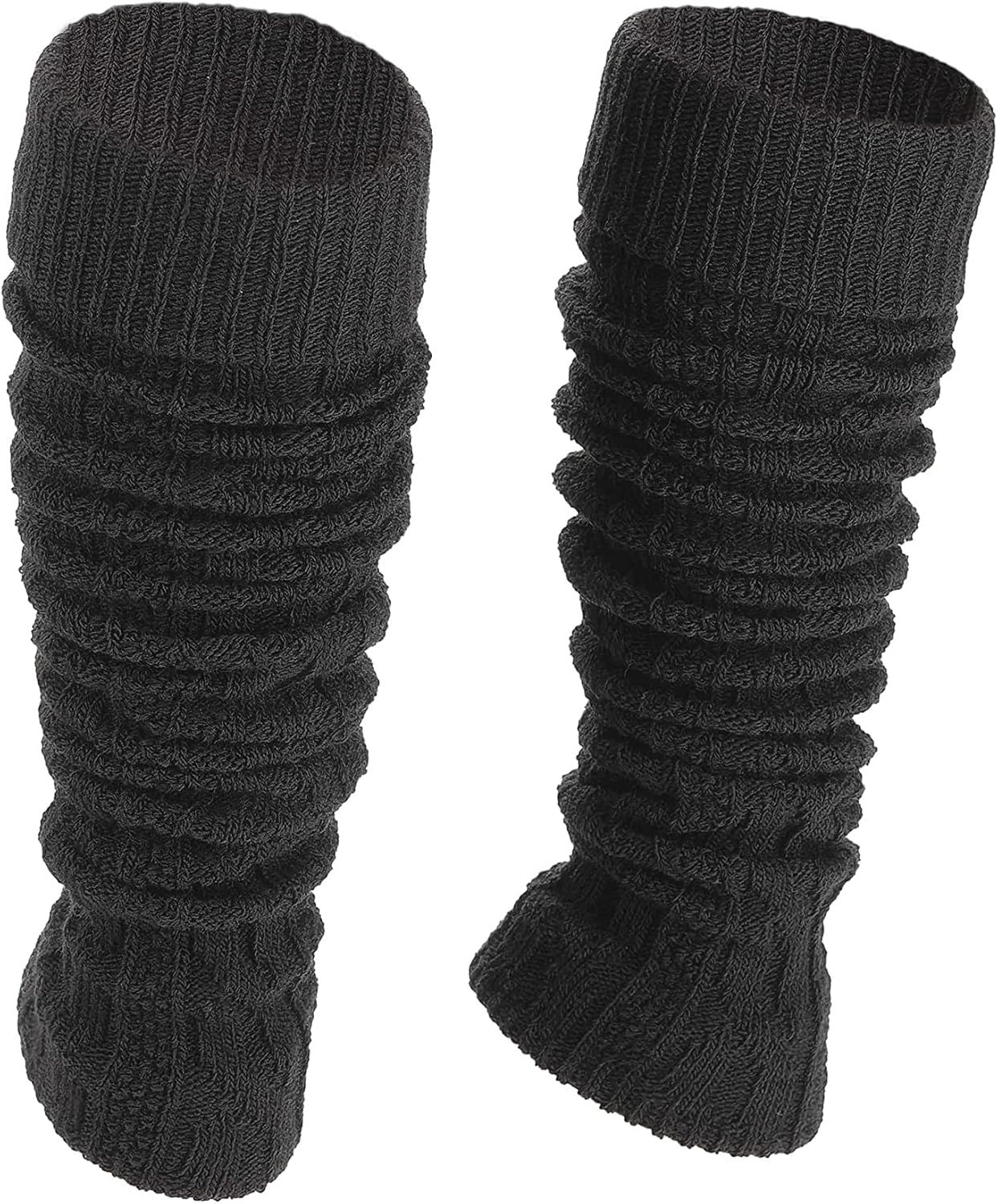 SERIMANEA Wool Leg Warmers for Women and Girls, Calf Cuffs In Braid Pattern for Indoor/Outdoor, C... | Amazon (US)