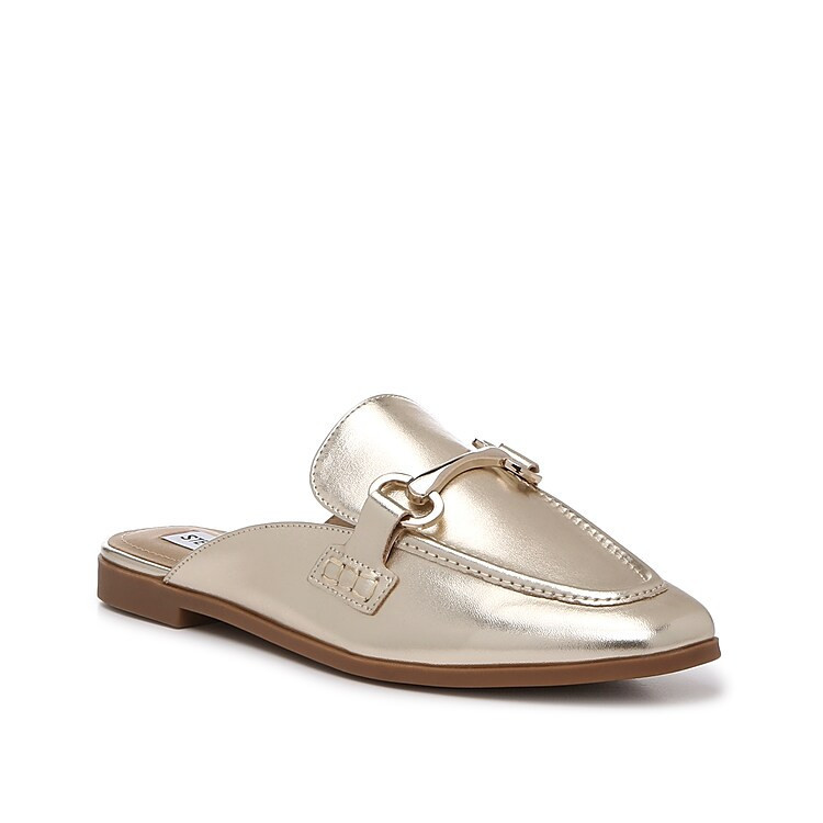 Steve Madden Clapton Mule | Women's | Gold Metallic Leather | Size 7.5 | Flats | DSW