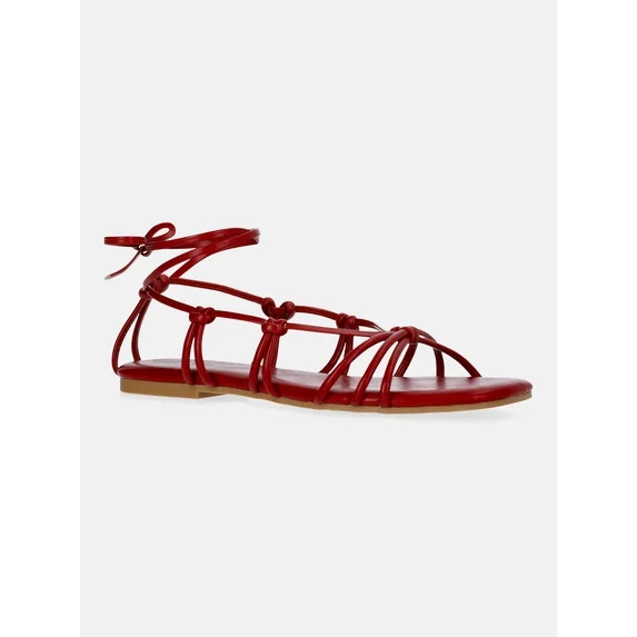 Time and Tru Women's Lace Up Sandals - Walmart.com | Walmart (US)