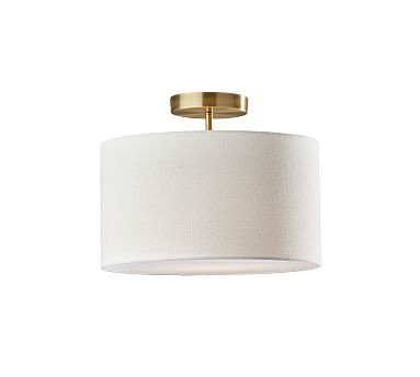 Hillford Drum Shade Flush Mount (14") | Pottery Barn (US)