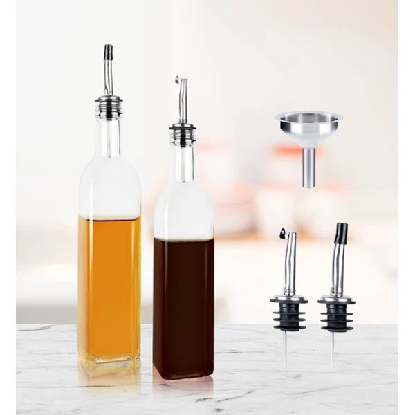 Oil & Vinegar Glass Bottle Dispenser Set ( 500 Ml & 750 Ml) | Wayfair North America