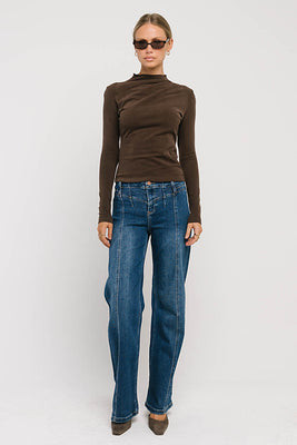 Maya High Rise Wide Leg Jeans - 27 / Dark Wash | Böhme US