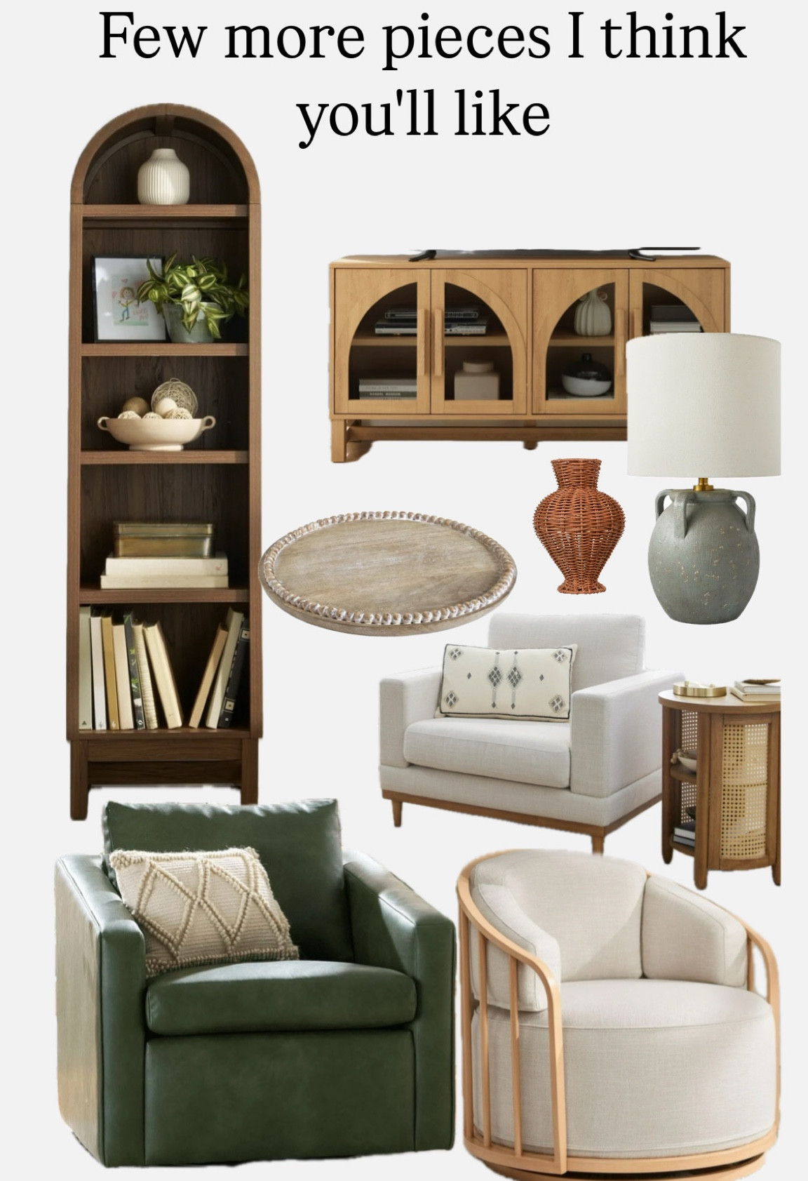 Walmart finds. 
#lamp #coppertray #accentchair #archedcabinet #basketvase

#LTKHome #LTKWatchNow