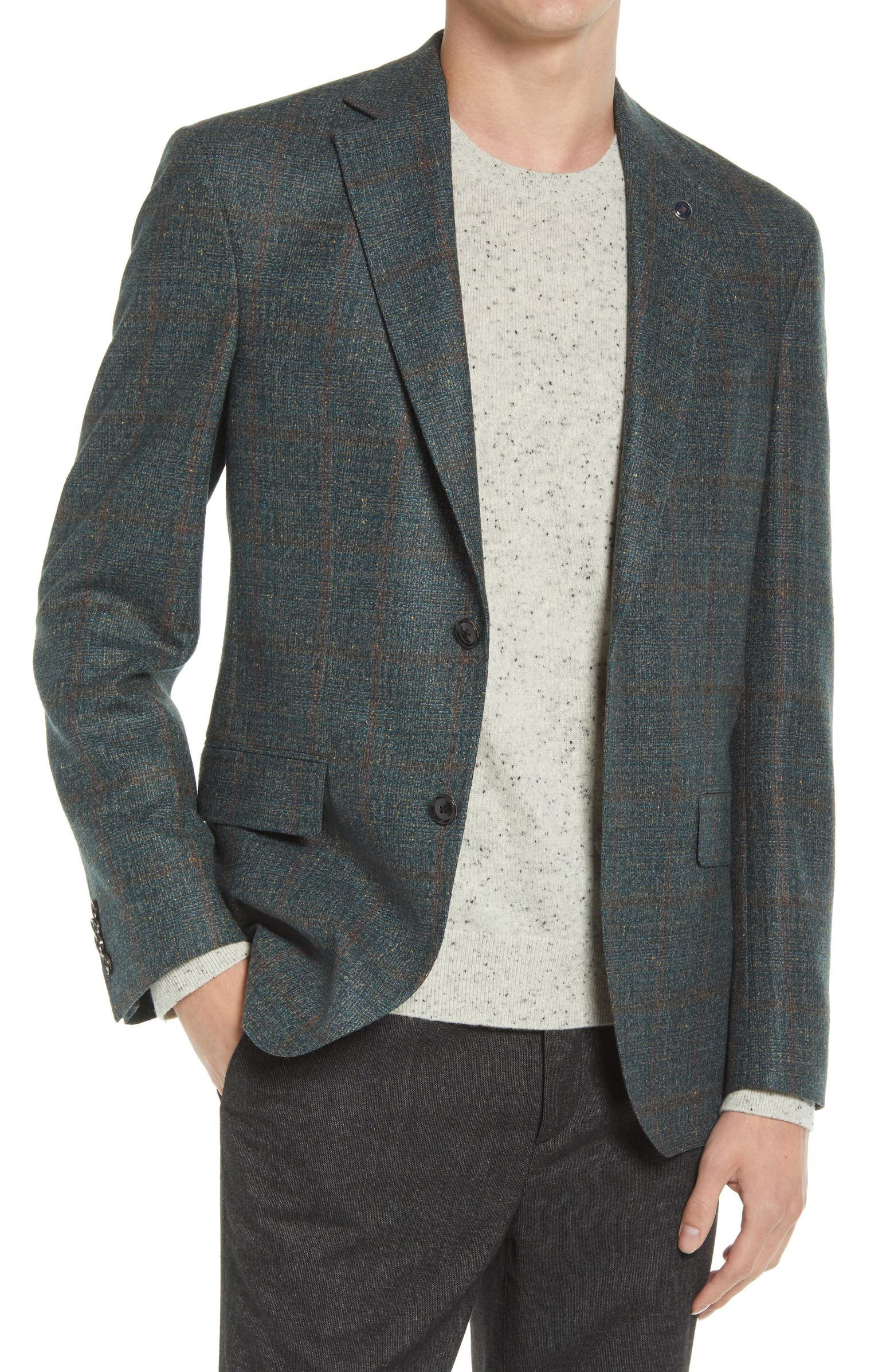 Karl Slim Fit Plaid Wool Blend Sport Coat | Nordstrom