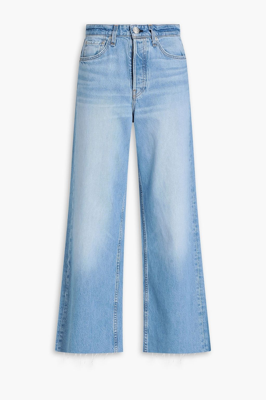 Maya faded high-rise wide-leg jeans | The Outnet (US and CA)