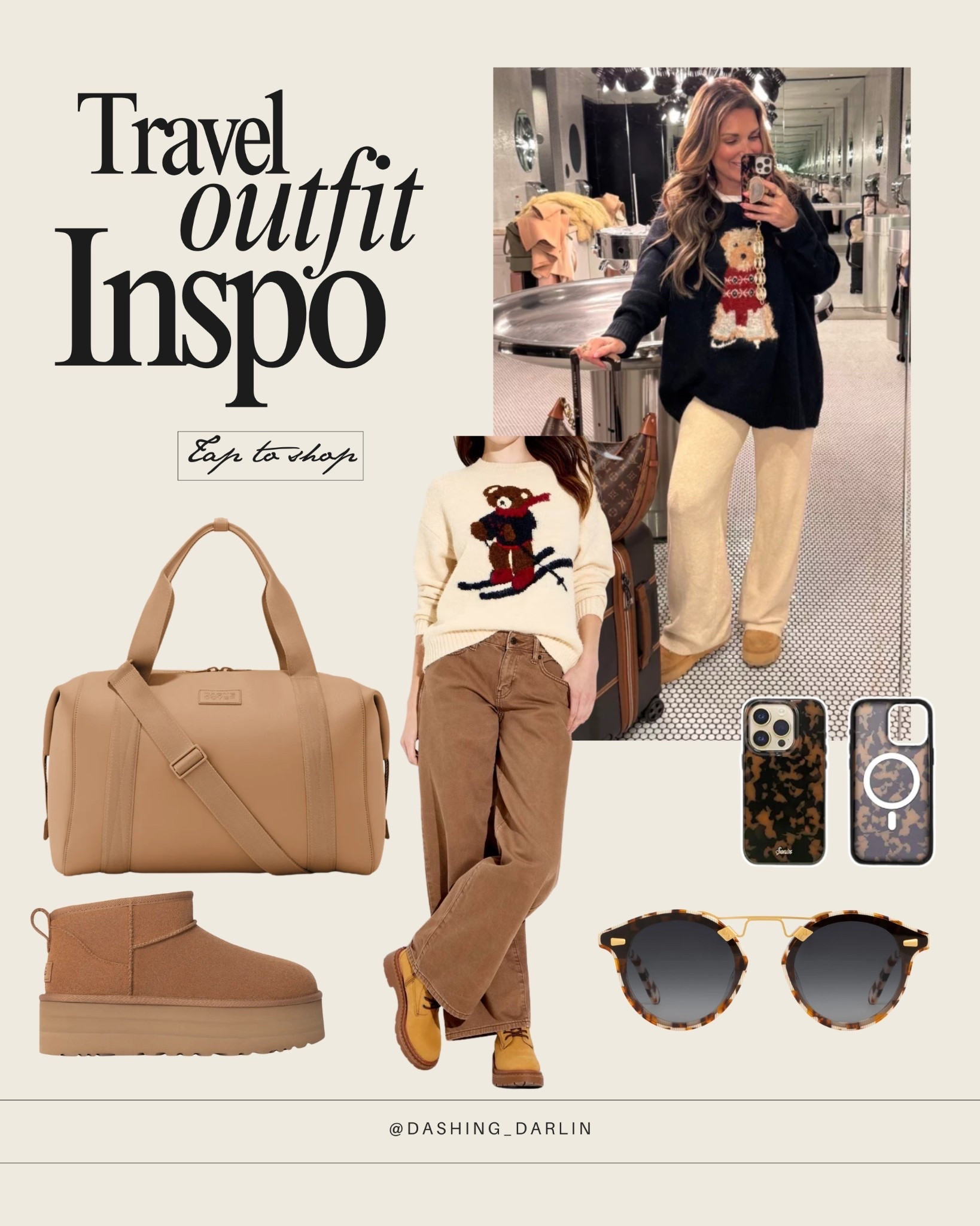 Travel outfit inspo for your next getaway ✈️💼
Comfy, cute, and airport-approved - linking everything on LTK!

#AirportStyle #ComfyChic #TravelInspo 

#LTKTravel #LTKootd #LTKHoliday