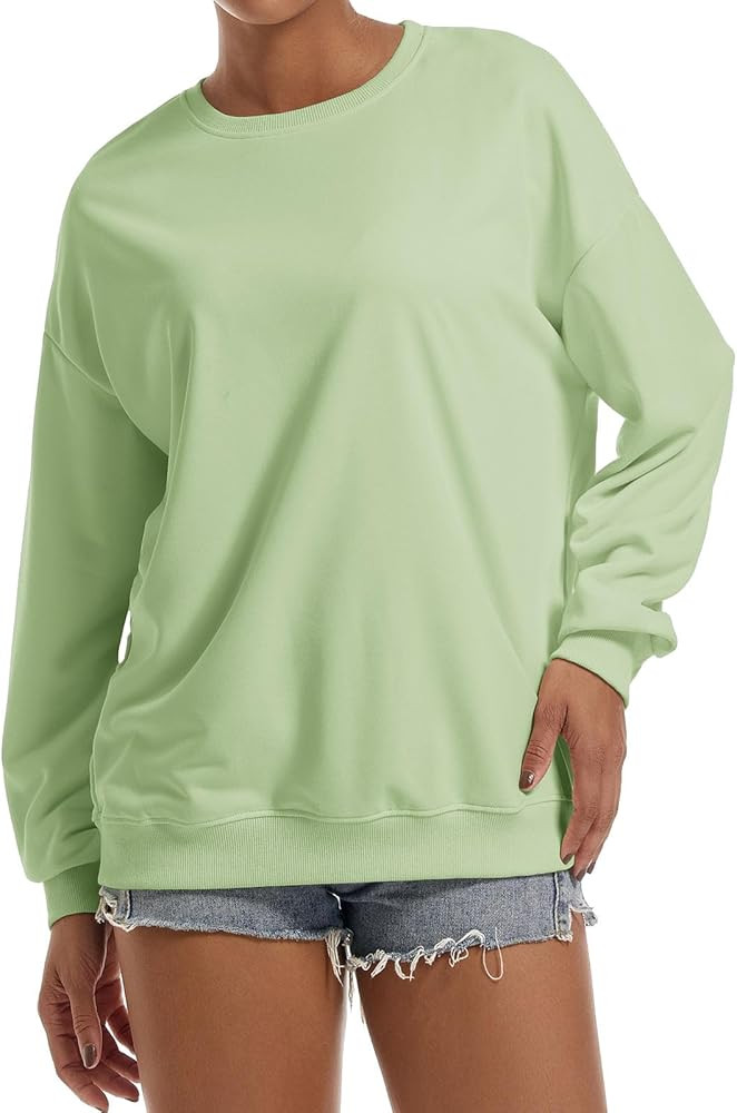 Oversized Sweatshirt for Women Casual Loose Fit Solid Lightweight Hoodies Baggy Pullover Basic Fa... | Amazon (US)