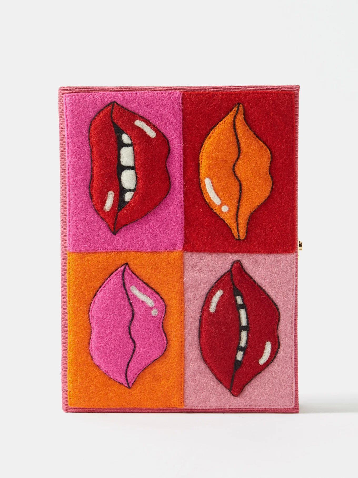 Lips embroidered book clutch bag | Olympia Le-Tan | Matches (US)