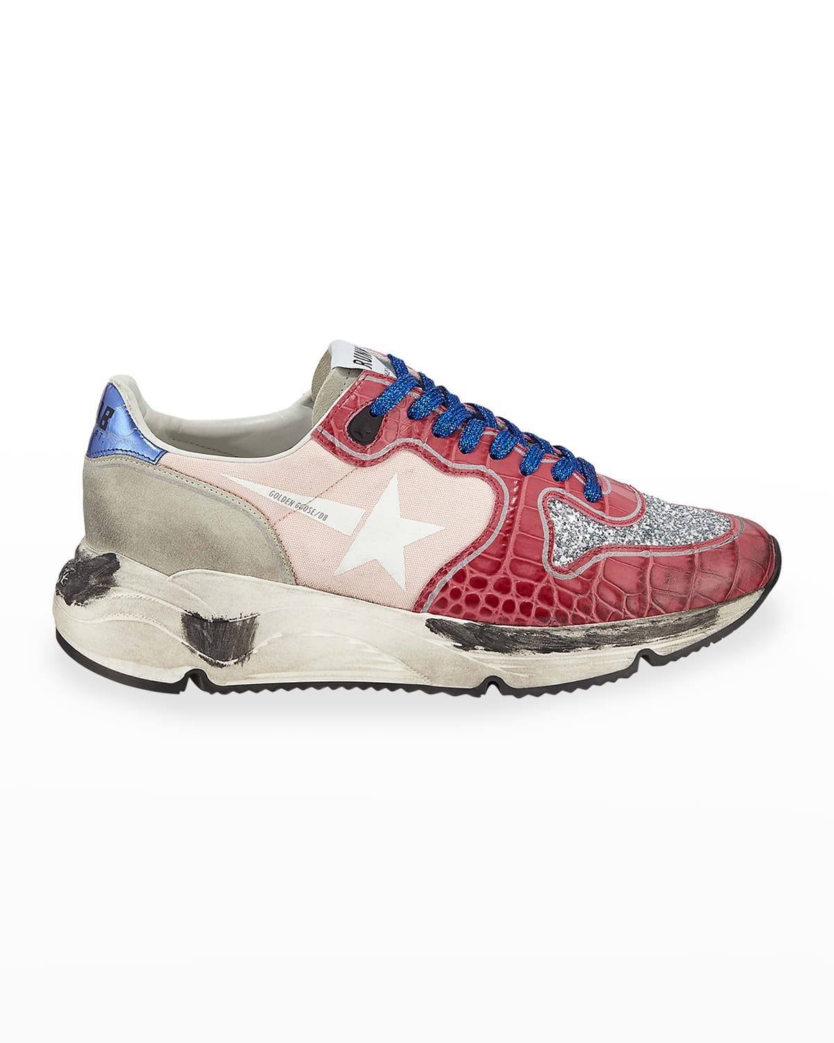Limited Edition Runner Glittered Croc-Print Trainer Sneakers | Neiman Marcus
