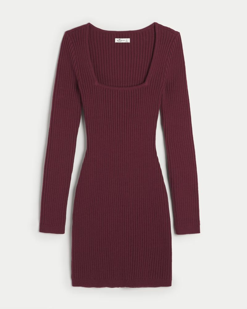Square-Neck Sweater Dress | Hollister (US)