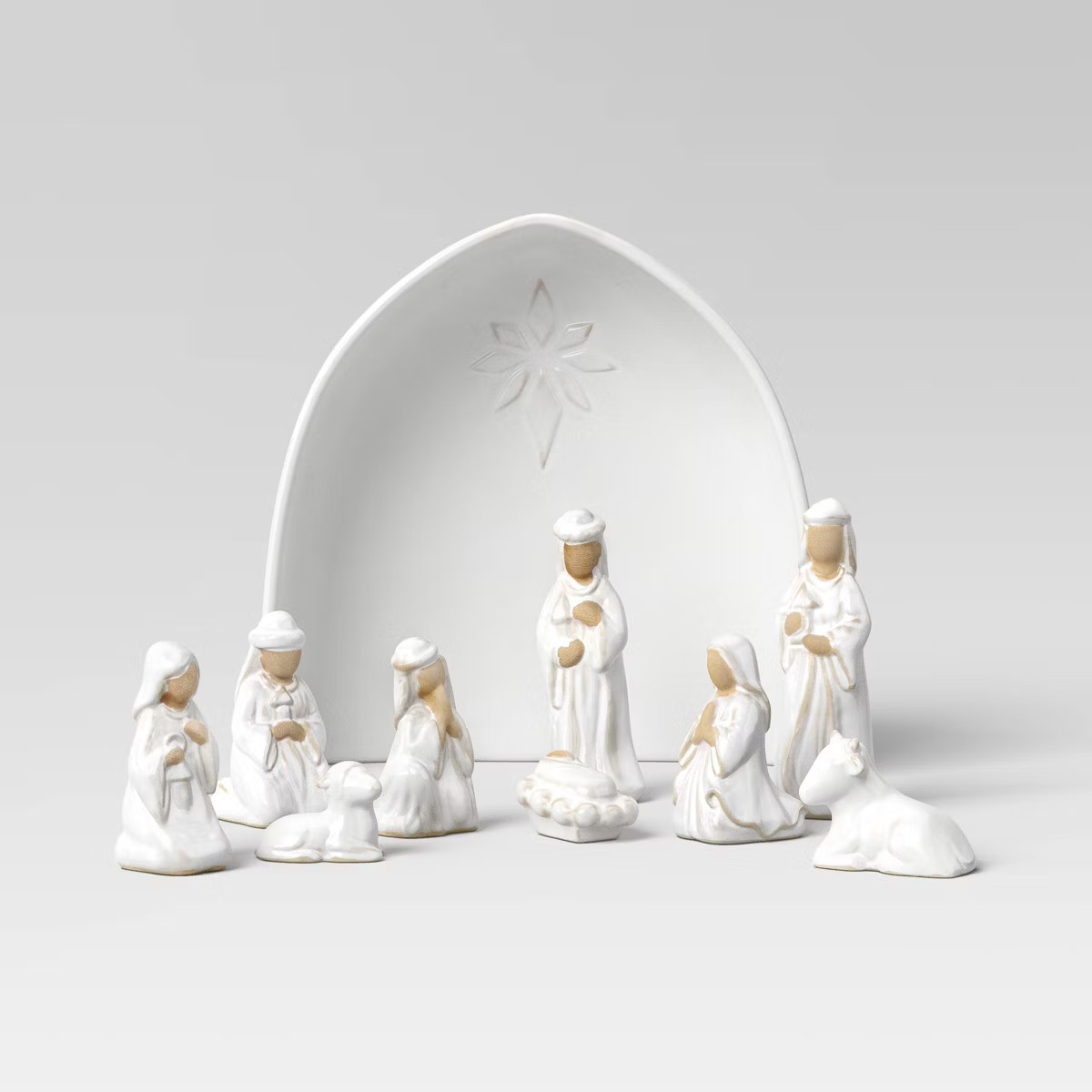 Christmas Ceramic Nativity Decorative Accent Segmented Set - Threshold™ | Target