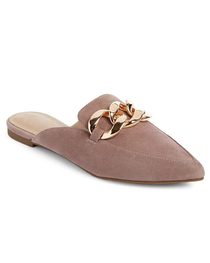 Juliet Holy Womens Mules Flats Pointed Toe Backless Loafers Slip on Metal Chain Slides | Amazon (US)