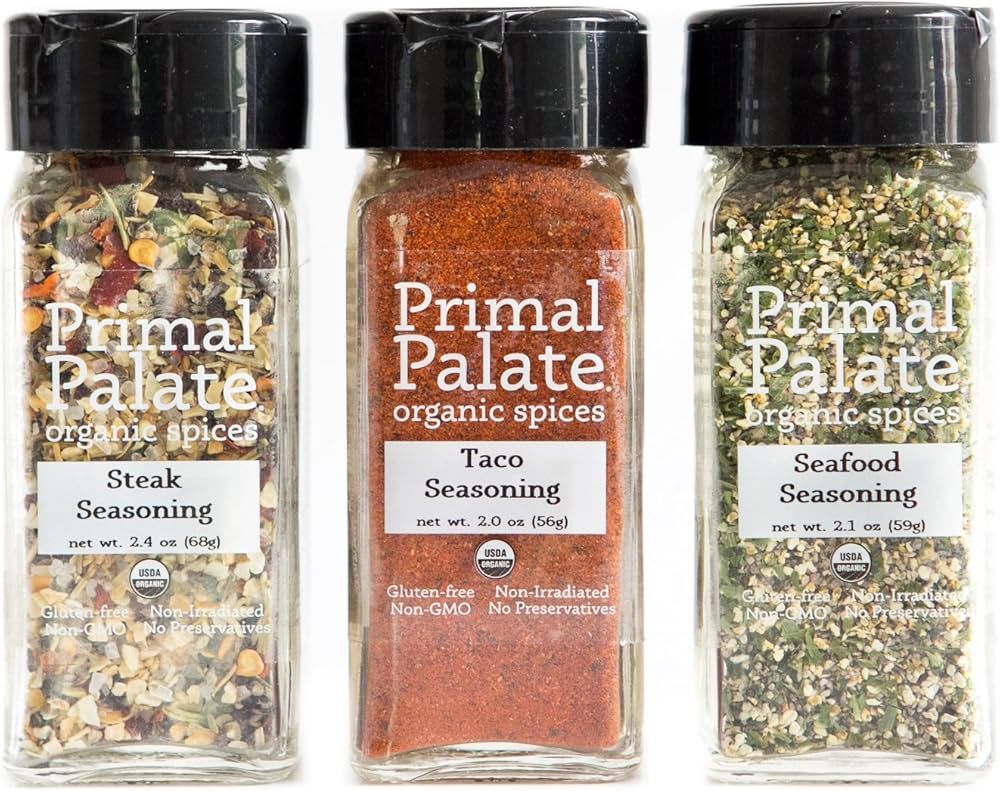 Primal Palate Organic Spices - Griddle and Grill Pack 3-Bottle Gift Set | Amazon (US)