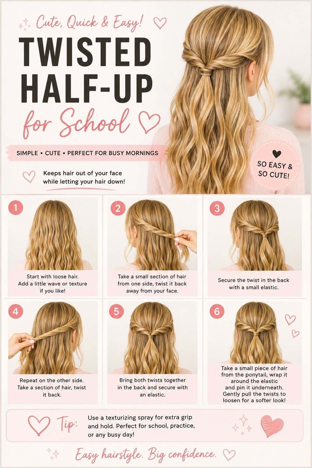 Quick, cute and easy hairstyle for back to school. Sharing my favorite hair products with you.

#LTKBeauty