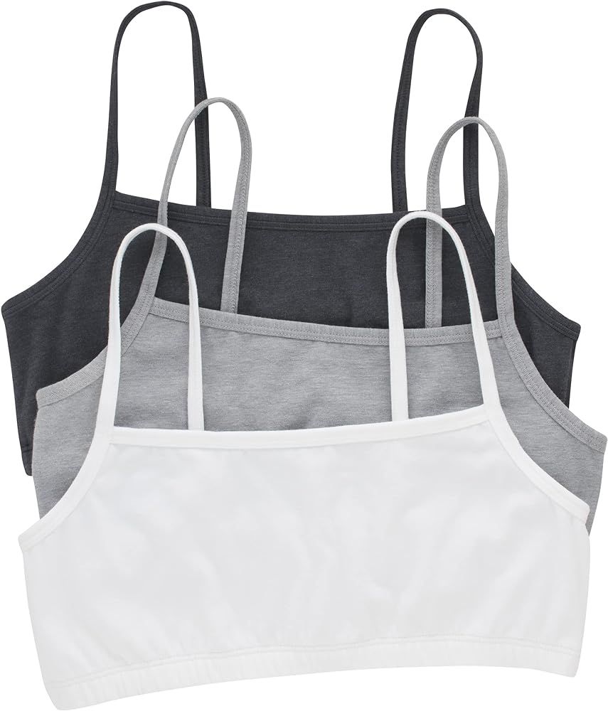 Hanes Women's String Bralette Pack,Cotton Bralette, 3-pack | Amazon (US)