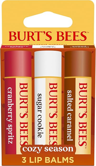 Burt's Bees Cozy Season Lip Balm Set, Natural Origin Lip Care, 3 Tubes, 0.15 oz. | Amazon (US)