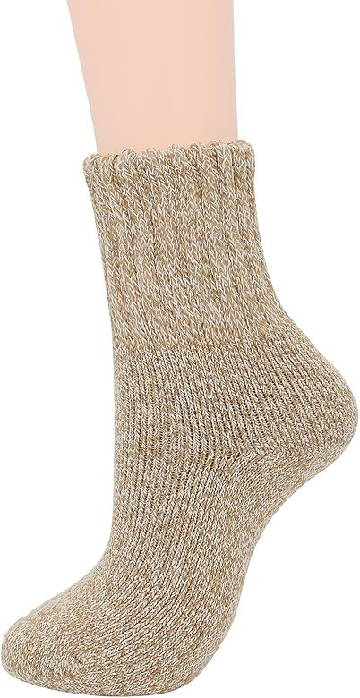 Zando Cozy Socks Warm Socks Wool Socks for Women Cute Socks for Women Boot Crew Socks Long Thick ... | Amazon (US)
